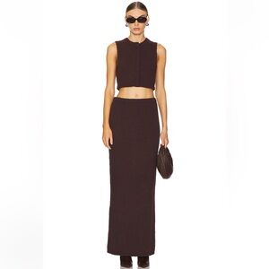 Lovers and Friends Agnese cropped vest and maxi skirt set